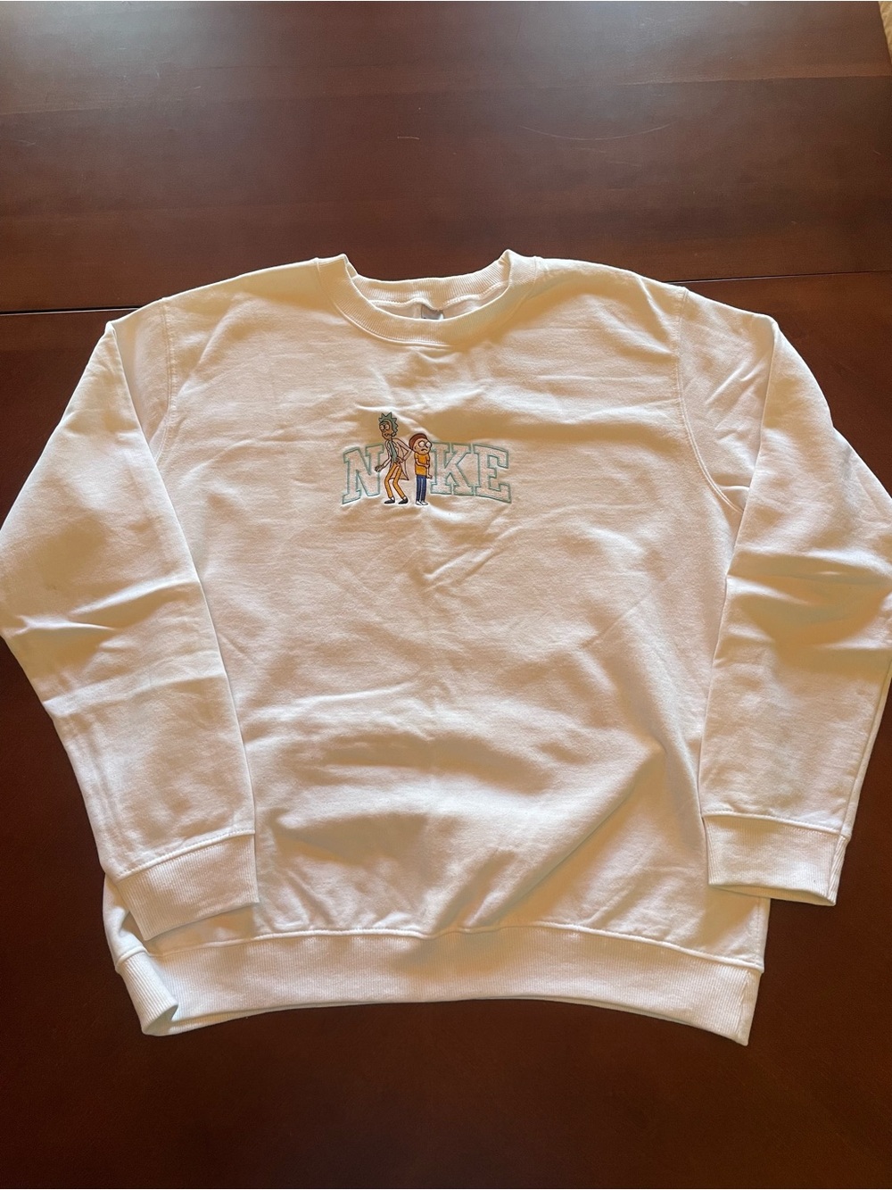 XL Rick and Morty Embroidered Crewneck Sweatshirt